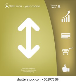 Exchange icon in flat style
