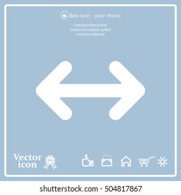 Exchange icon in flat style
