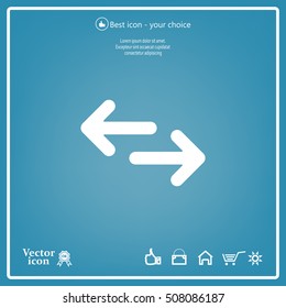 Exchange icon in flat style
