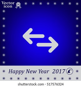 Exchange icon in flat style