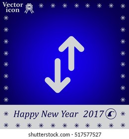 Exchange icon in flat style