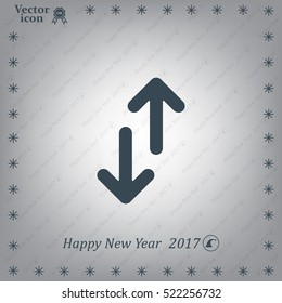 Exchange icon in flat style