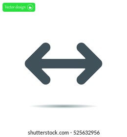 Exchange icon in flat style