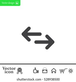 Exchange icon in flat style
