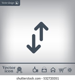 Exchange icon in flat style