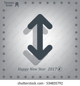 Exchange icon in flat style
