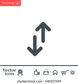 Exchange icon in flat style
