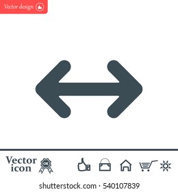 Exchange icon in flat style