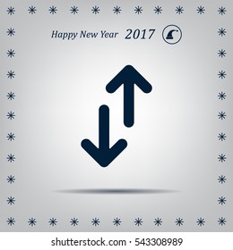 Exchange icon in flat style