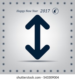 Exchange icon in flat style