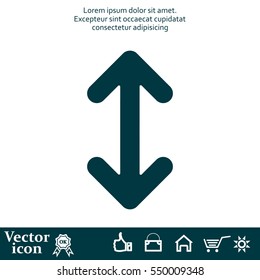 Exchange icon in flat style