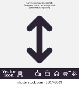 Exchange icon in flat style