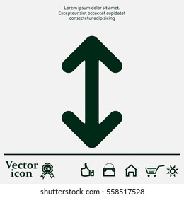 Exchange icon in flat style