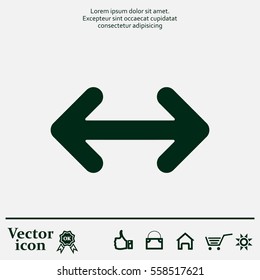 Exchange icon in flat style