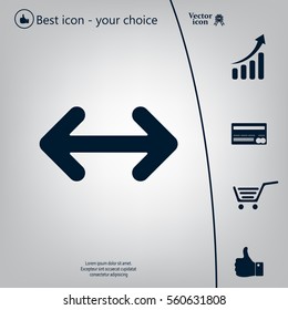 Exchange icon in flat style