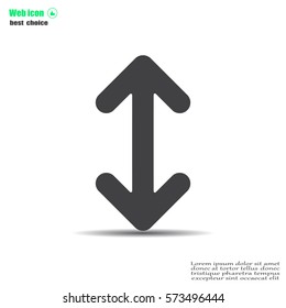 Exchange icon in flat style