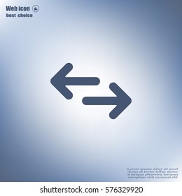 Exchange icon in flat style
