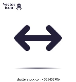 Exchange icon in flat style
