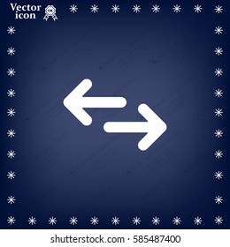 Exchange icon in flat style