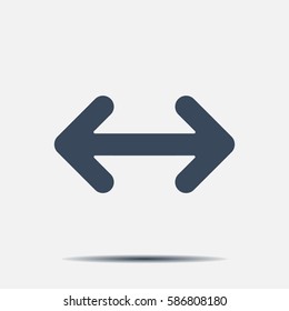 Exchange icon in flat style