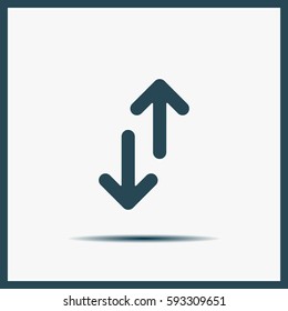 Exchange icon in flat style