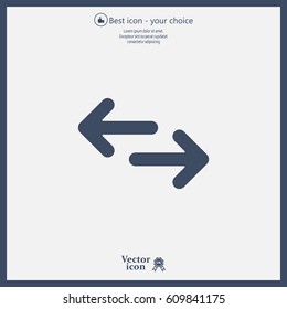 Exchange icon in flat style
