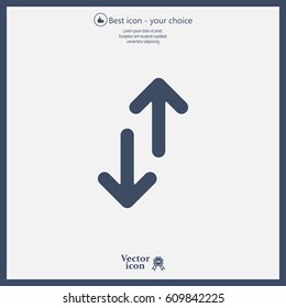 Exchange icon in flat style