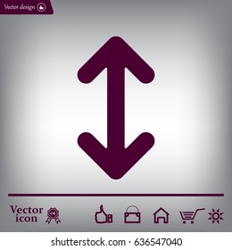 Exchange icon in flat style