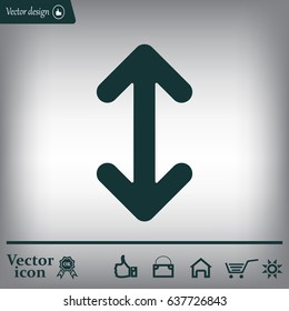 Exchange icon in flat style