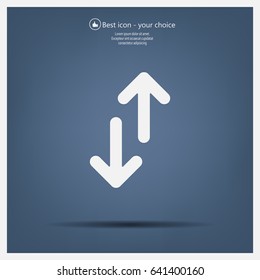 Exchange icon in flat style
