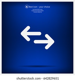 Exchange icon in flat style