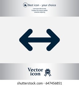 Exchange icon in flat style