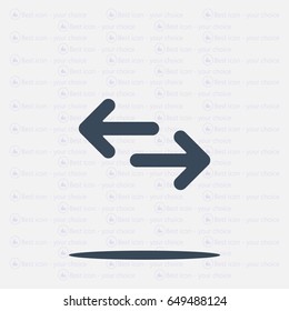 Exchange icon in flat style