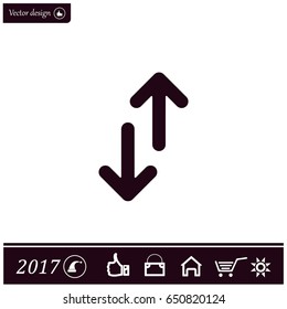 Exchange icon in flat style