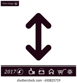 Exchange icon in flat style