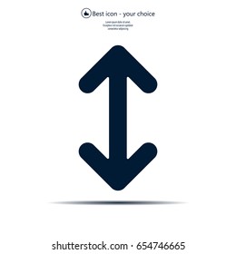 Exchange icon in flat style