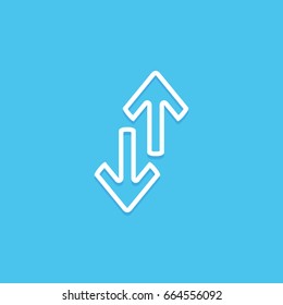 Exchange icon in flat style