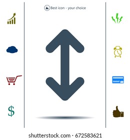 Exchange icon in flat style