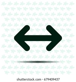 Exchange icon in flat style