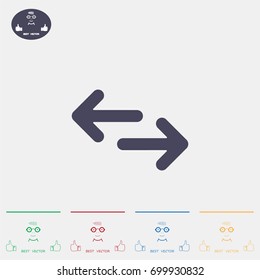 Exchange icon in flat style