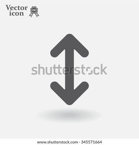 Exchange icon in flat style