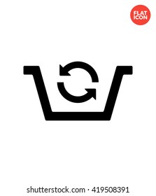 Exchange Icon Flat Style Isolated Vector Illustration