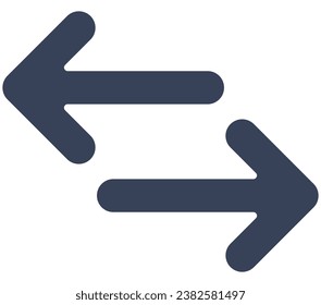 Icono de intercambio en estilo plano sobre fondo blanco.