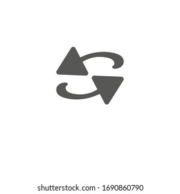 Exchange icon in flat style white background. .