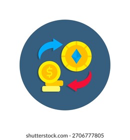 Ícone de ilustração de vetor simples do Exchange