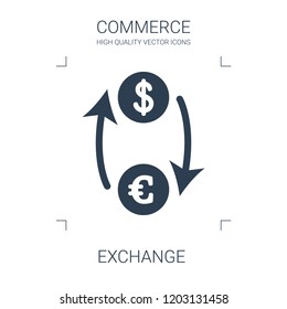 exchange icon. high quality filled exchange icon on white background. from commerce collection flat trendy vector exchange symbol. use for web and mobile