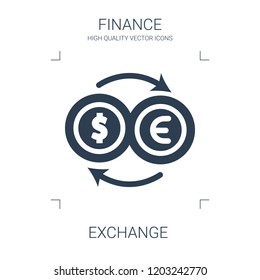 exchange icon. high quality filled exchange icon on white background. from finance collection flat trendy vector exchange symbol. use for web and mobile