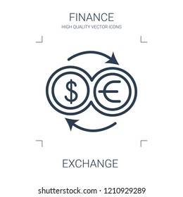 exchange icon. high quality line exchange icon on white background. from finance collection flat trendy vector exchange symbol. use for web and mobile