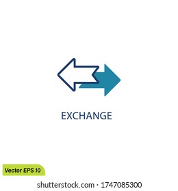 exchange icon illustration convert symbol simple design element logo template