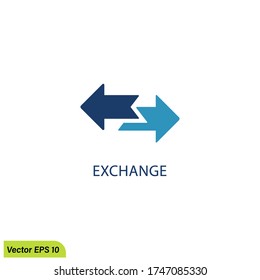 exchange icon illustration convert symbol simple design element logo template